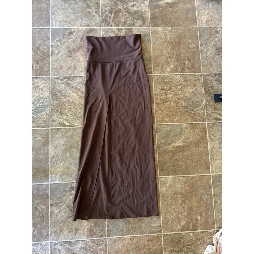 Skims Shaping Swim Long Sarong Skirt Size Small Cocoa
